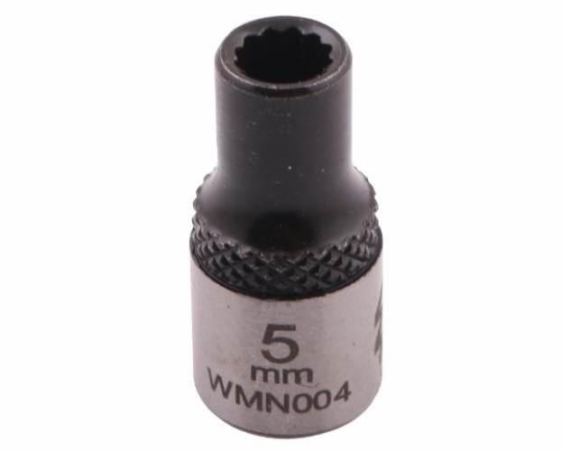 Nasadka dwunastokątna 1/4". 5 mm. CrV50BV30. DIN 3124. Waryński WMN004 - zdjęcie 3