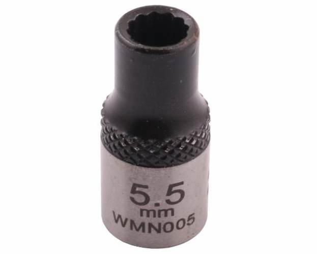Nasadka dwunastokątna 1/4". 5.5 mm. CrV50BV30. DIN 3124. Waryński WMN005 - zdjęcie 3
