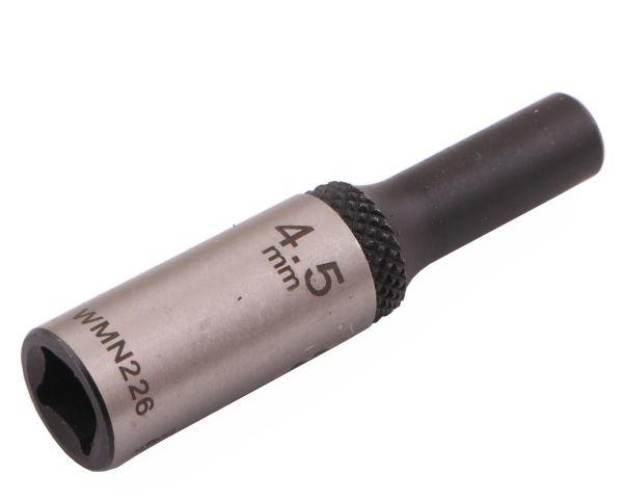 Nasadka dwunastokątna 1/4". 4.5 mm. długa. CrV50BV30. DIN 3124. Waryński - zdjęcie 3