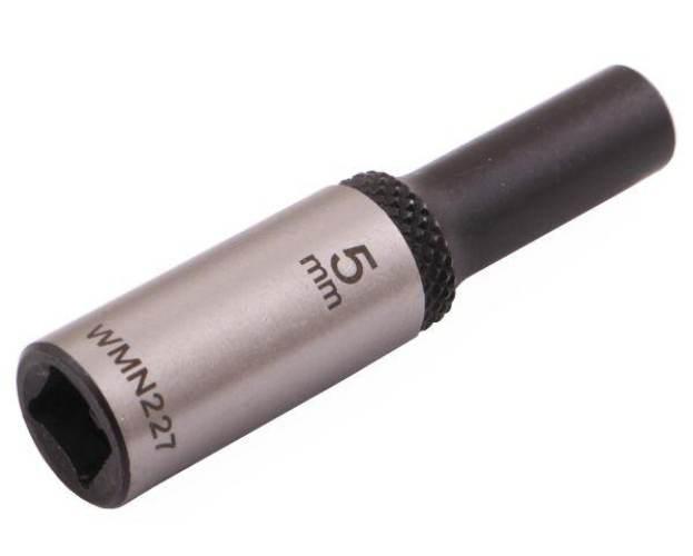 Nasadka dwunastokątna 1/4". 5 mm. długa. CrV50BV30. DIN 3124. Waryński - zdjęcie 3