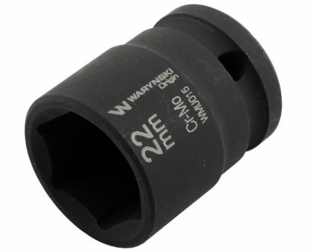 Nasadka udarowa sześciokątna 1/2". 22 mm. CrMo. DIN 3129. Waryński WMU015