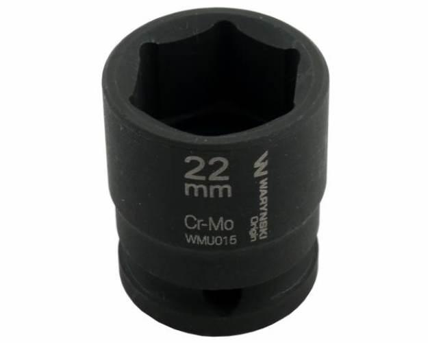 Nasadka udarowa sześciokątna 1/2". 22 mm. CrMo. DIN 3129. Waryński WMU015 - zdjęcie 4