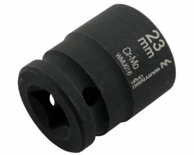 Nasadka udarowa sześciokątna 1/2". 23 mm. CrMo. DIN 3129. Waryński WMU016