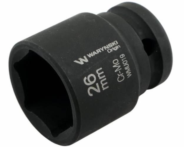 Nasadka udarowa sześciokątna 1/2". 26 mm. CrMo. DIN 3129. Waryński WMU019 - zdjęcie 2