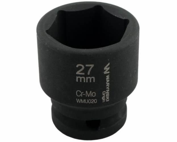 Nasadka udarowa sześciokątna 1/2". 27 mm. CrMo. DIN 3129. Waryński WMU020 - zdjęcie 4