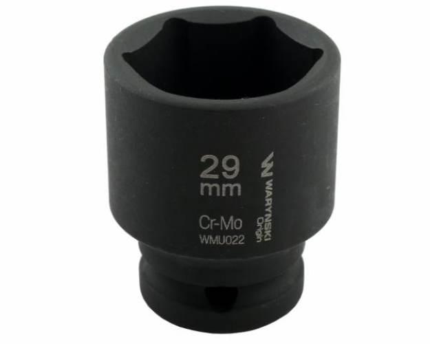 Nasadka udarowa sześciokątna 1/2". 29 mm. CrMo. DIN 3129. Waryński WMU022