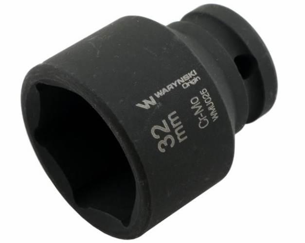 Nasadka udarowa sześciokątna 1/2". 32 mm. CrMo. DIN 3129. Waryński WMU025