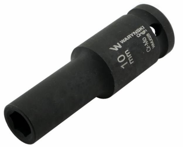 Nasadka udarowa sześciokątna długa 1/2". 10 mm. CrMo. DIN 3129. Waryński - zdjęcie 2