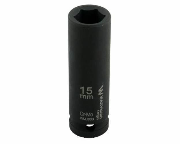 Nasadka udarowa sześciokątna długa 1/2". 15 mm. CrMo. DIN 3129. Waryński - zdjęcie 4