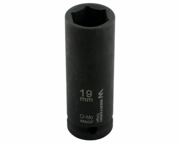Nasadka udarowa sześciokątna długa 1/2". 19 mm. CrMo. DIN 3129. Waryński - zdjęcie 4