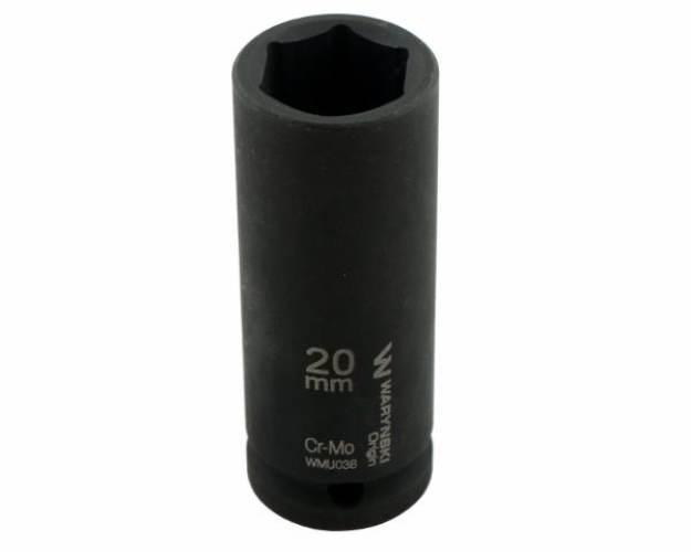 Nasadka udarowa sześciokątna długa 1/2". 20 mm. CrMo. DIN 3129. Waryński - zdjęcie 4