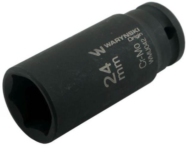 Nasadka udarowa sześciokątna długa 1/2". 24 mm. CrMo. DIN 3129. Waryński - zdjęcie 2