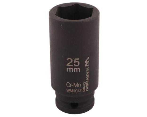 Nasadka udarowa sześciokątna długa 1/2" 25 mm. CrMo. DIN 3129. Waryński - zdjęcie 2
