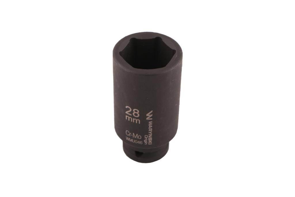 Nasadka udarowa sześciokątna długa 1/2". 28 mm. CrMo. DIN 3129. Waryński - zdjęcie 2