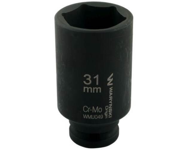 Nasadka udarowa sześciokątna długa 1/2". 31 mm. CrMo. DIN 3129. Waryński - zdjęcie 4