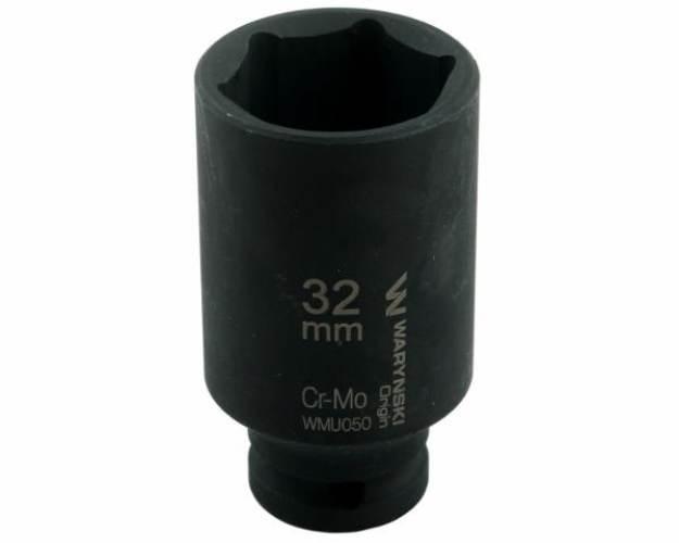 Nasadka udarowa sześciokątna długa 1/2". 32 mm. CrMo. DIN 3129. Waryński - zdjęcie 4
