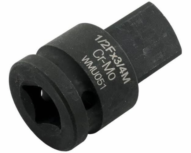 Adapter do nasadek udarowych 1/2" (F) x 3/4" (M). CrMo. Waryński WMU051