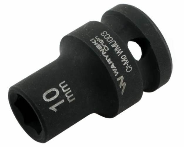Nasadka udarowa sześciokątna 1/2". 10 mm. CrMo. DIN 3129. Waryński WMU003