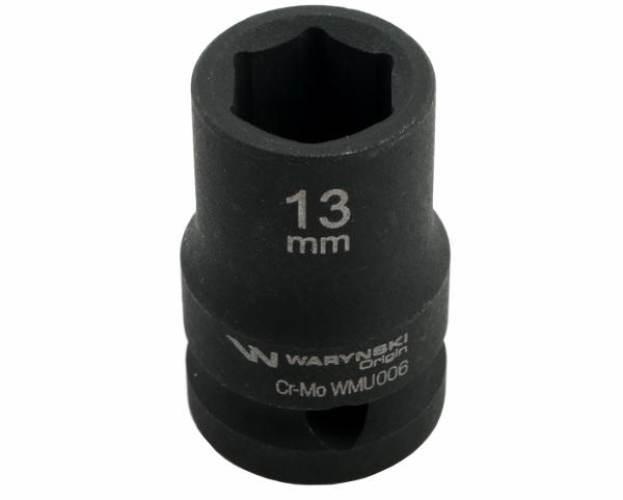 Nasadka udarowa sześciokątna 1/2". 13 mm. CrMo. DIN 3129. Waryński WMU006
