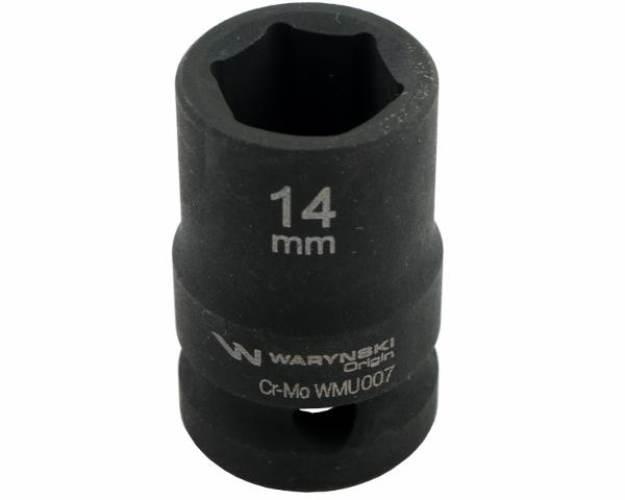 Nasadka udarowa sześciokątna 1/2". 14 mm. CrMo. DIN 3129. Waryński WMU007