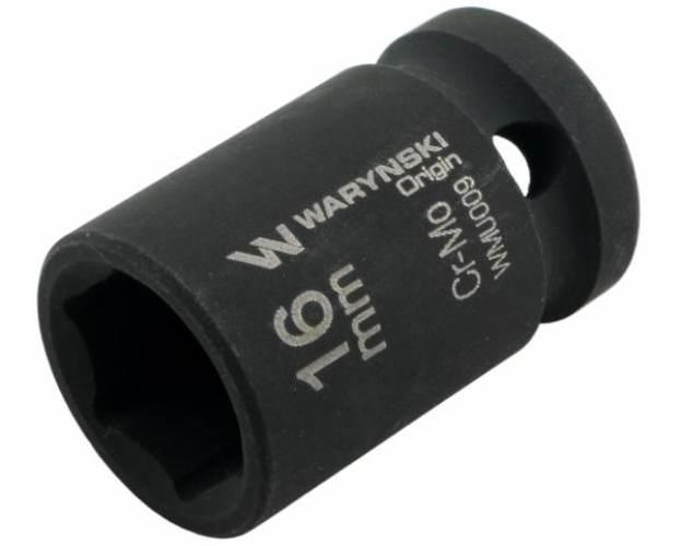 Nasadka udarowa sześciokątna 1/2". 16 mm. CrMo. DIN 3129. Waryński WMU009