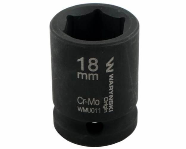 Nasadka udarowa sześciokątna 1/2". 18 mm. CrMo. DIN 3129. Waryński WMU011 - zdjęcie 4