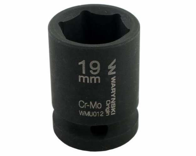 Nasadka udarowa sześciokątna 1/2". 19 mm. CrMo. DIN 3129. Waryński WMU012 - zdjęcie 4
