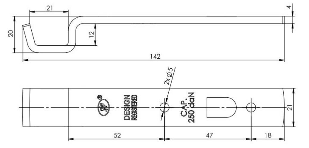 Zaczep spinacza zapinacz Z-05 250kg zastosowanie przyczepka SPP RM-Z-05 - zdjęcie 2
