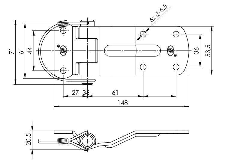 Zawias z kabłąkiem ZW-03.115A zastosowanie przyczepka SPP RM-ZW-03.115A - zdjęcie 2