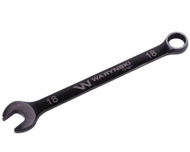Klucz płasko-oczkowy 18 mm. CrV standard ASME B107-2010 Waryński WMK028