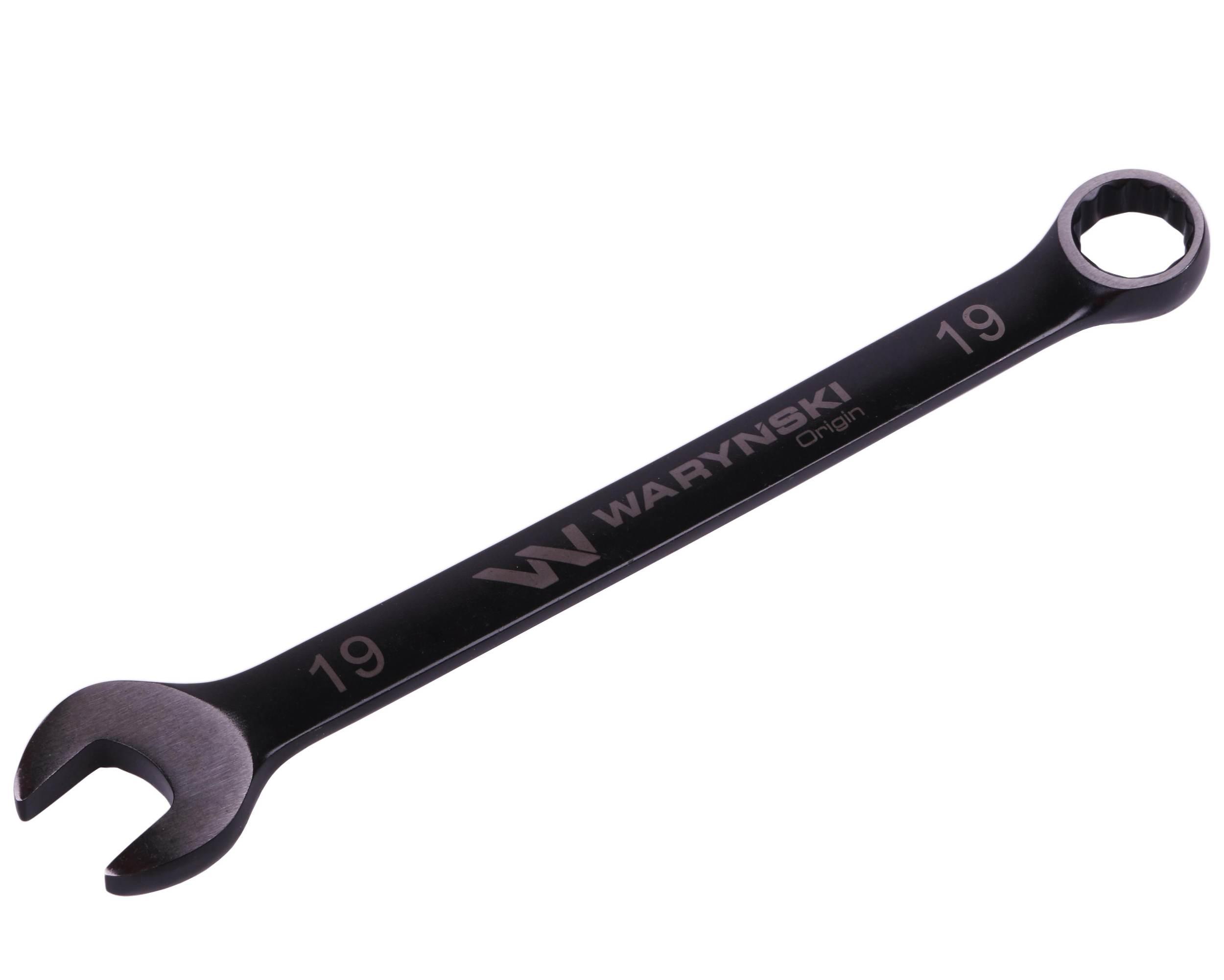 Klucz płasko-oczkowy 19 mm. CrV standard ASME B107-2010 Waryński WMK029
