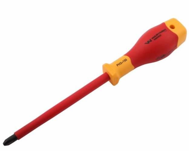 Wkrętak PH3 150 mm izolowany VDE stal S2, Waryński WMW054