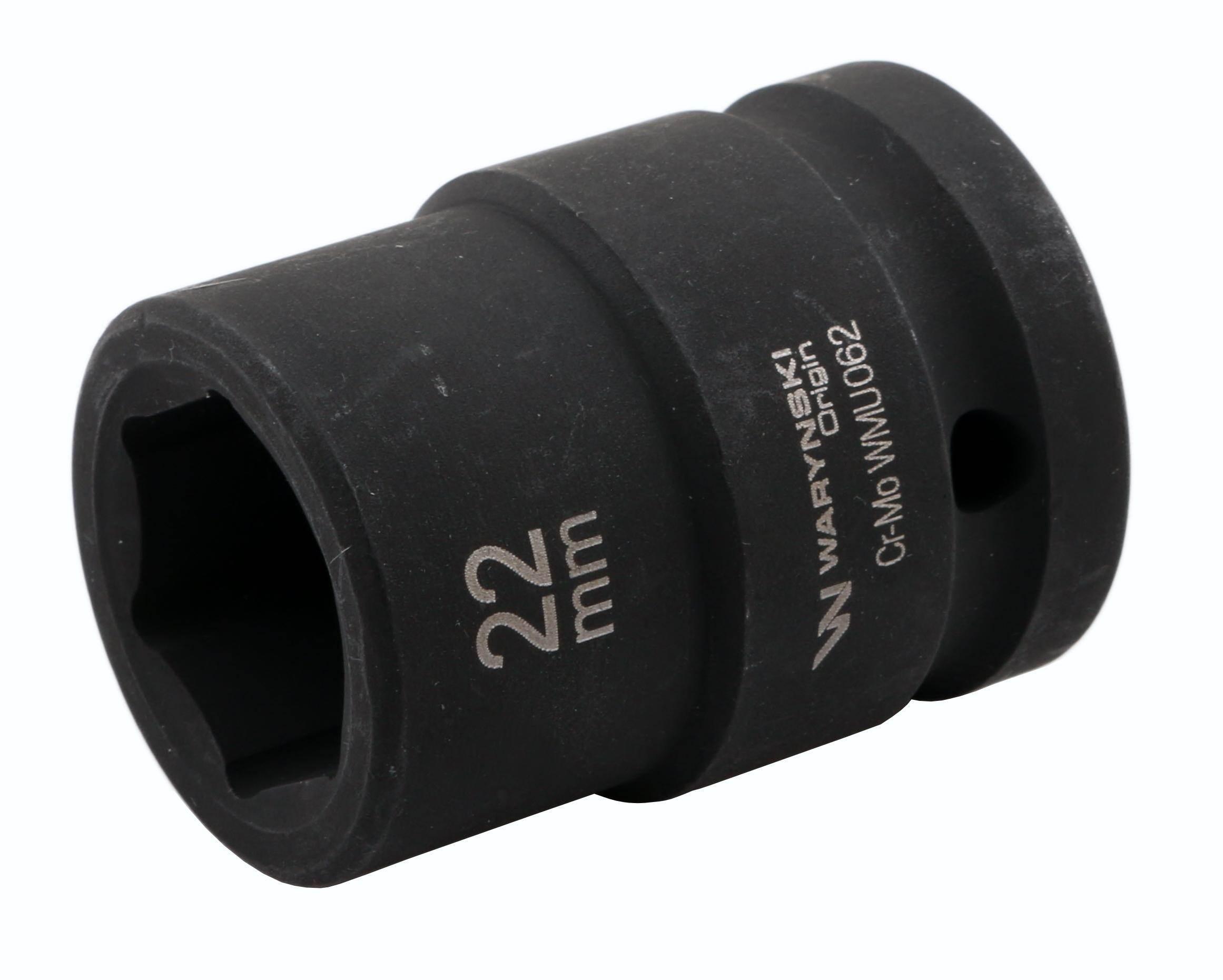 Nasadka udarowa sześciokątna 3/4". 22 mm. CrMo. DIN 3129. Waryński WMU062