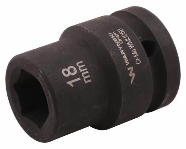 Nasadka udarowa sześciokątna 3/4". 18 mm. CrMo. DIN 3129. Waryński WMU058