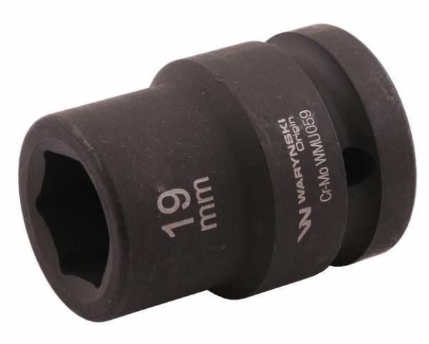 Nasadka udarowa sześciokątna 3/4". 19 mm. CrMo. DIN 3129. Waryński WMU059
