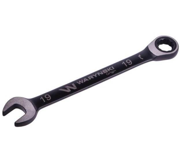 Klucz płasko-oczkowy 19 mm z grzechotką 72 zęby standard ASME B107-2010 War