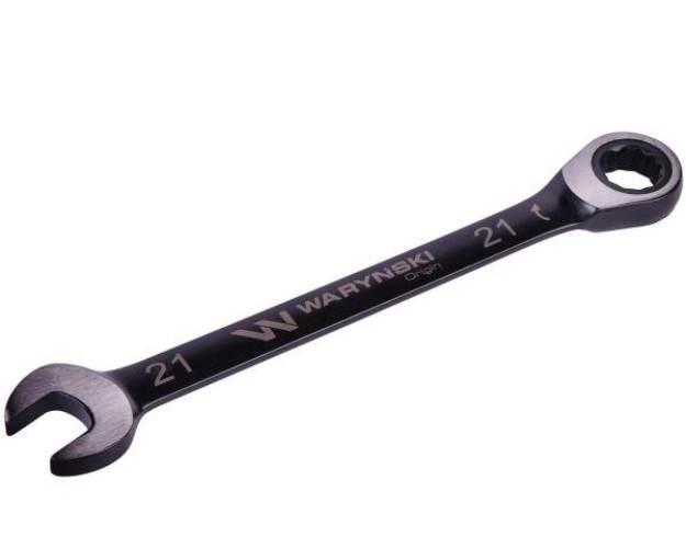Klucz płasko-oczkowy 21 mm z grzechotką 72 zęby standard ASME B107-2010 War