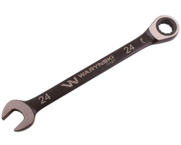 Klucz płasko-oczkowy 24 mm z grzechotką 72 zęby standard ASME B107-2010 War