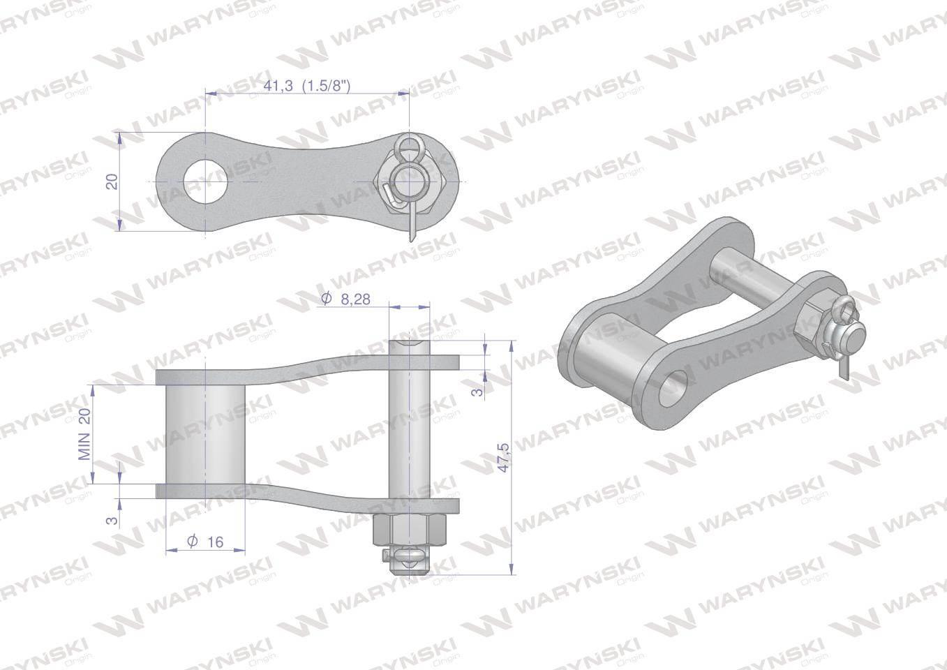 Półzamek łańcucha S55X (R1 41.30) zastosowanie Bizon Anna Waryński 50401708 - zdjęcie 2