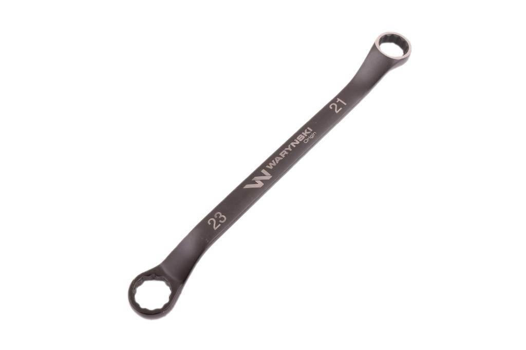 Klucz oczkowy odsadzony 21 x 23 mm. CrV standard ASME B107.9 Waryński