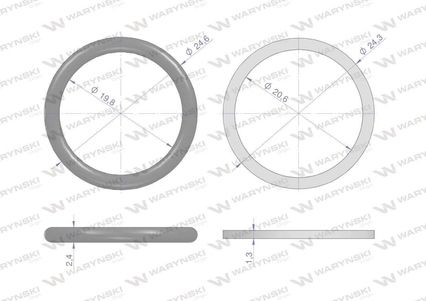 Zestaw uszczelnień do szybkozłączy hydraulicznych 1/2" ISO 7241-A (seria EU - zdjęcie 2
