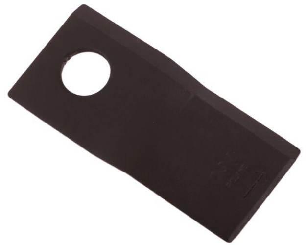 Nóż. nożyk kosiarka lewy 107x50x4mm otwór 19 zastosowanie 13800031 JF-Stoll