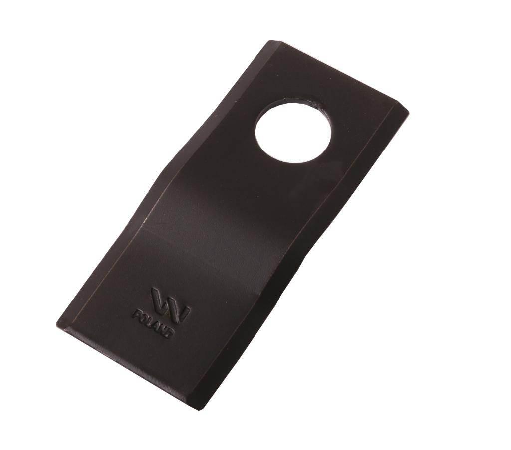 Nóż. nożyk kosiarka gięty 105x46x3mm otwór 21 zastosowanie CM120 Vicon Kver