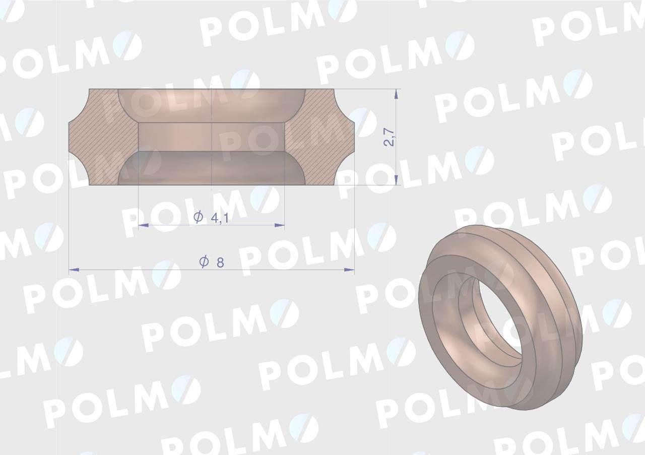 Uszczelka manometryczna do przyłącza z gwintami G1/8" i M10x1 (CU wyżarzone - zdjęcie 2