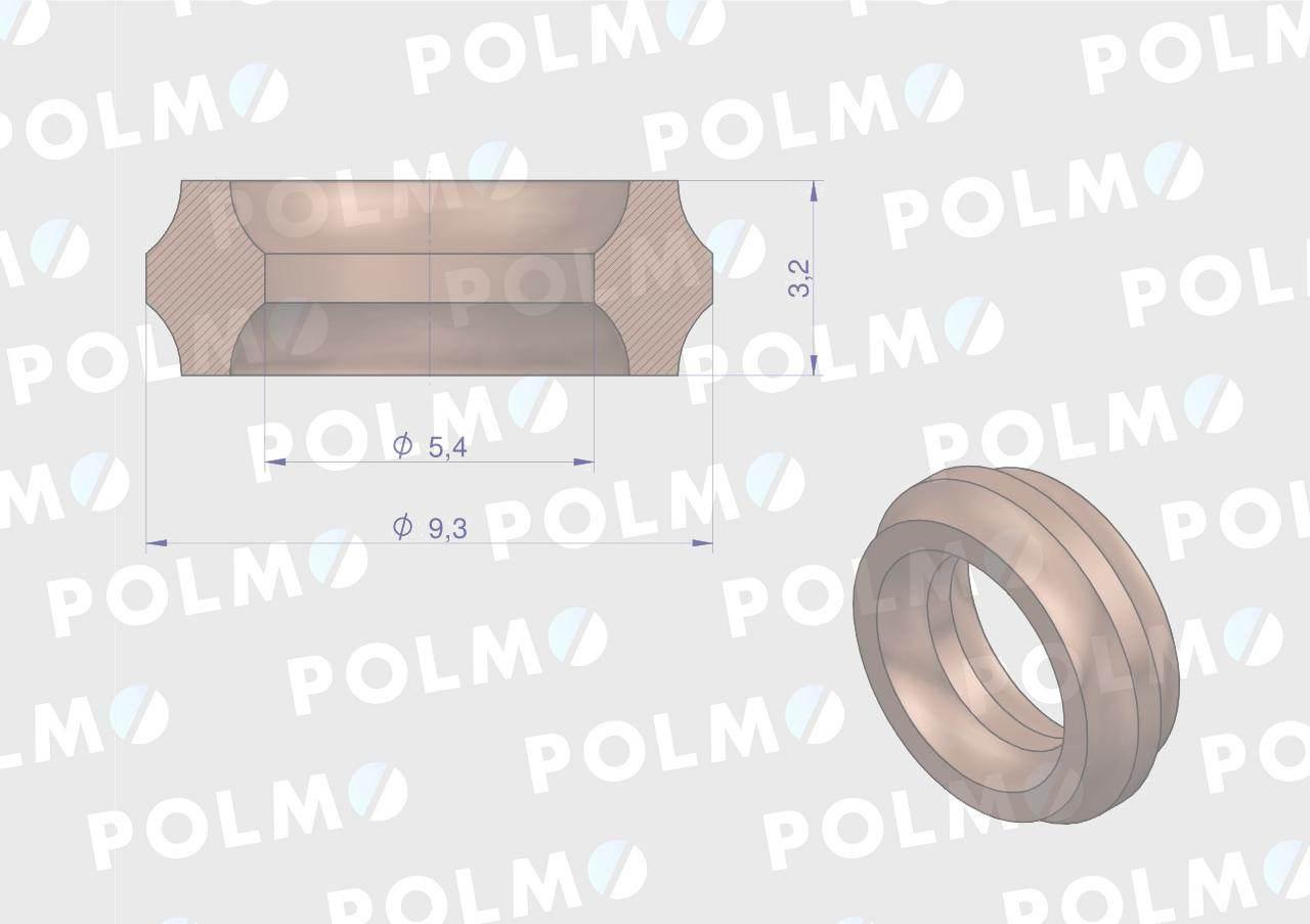 Uszczelka manometryczna do przyłącza gwintami G1/4" i M12x1.5 (CU wyżarzone - zdjęcie 2