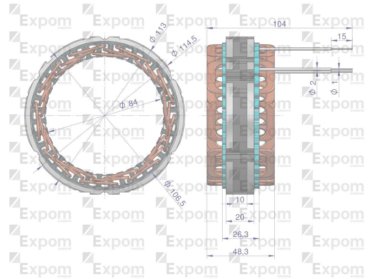 Stojan alternatora MF3 Nowy Typ EXPOM KWIDZYN eu EX2410203EX - zdjęcie 2