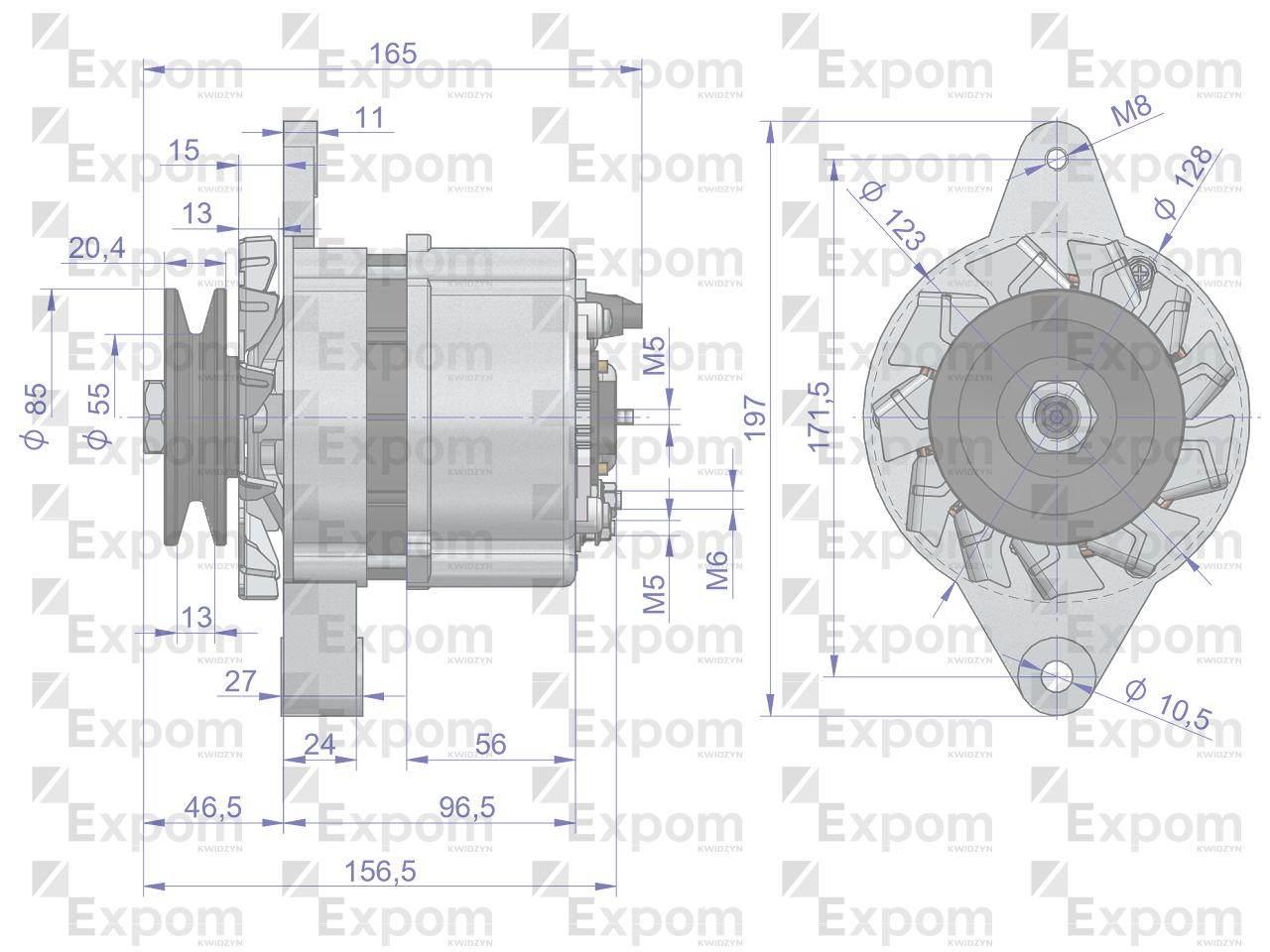Alternator Perkins Renault Claas Nowy Typ EXPOM KWIDZYN eu 7017732M1EX - zdjęcie 4