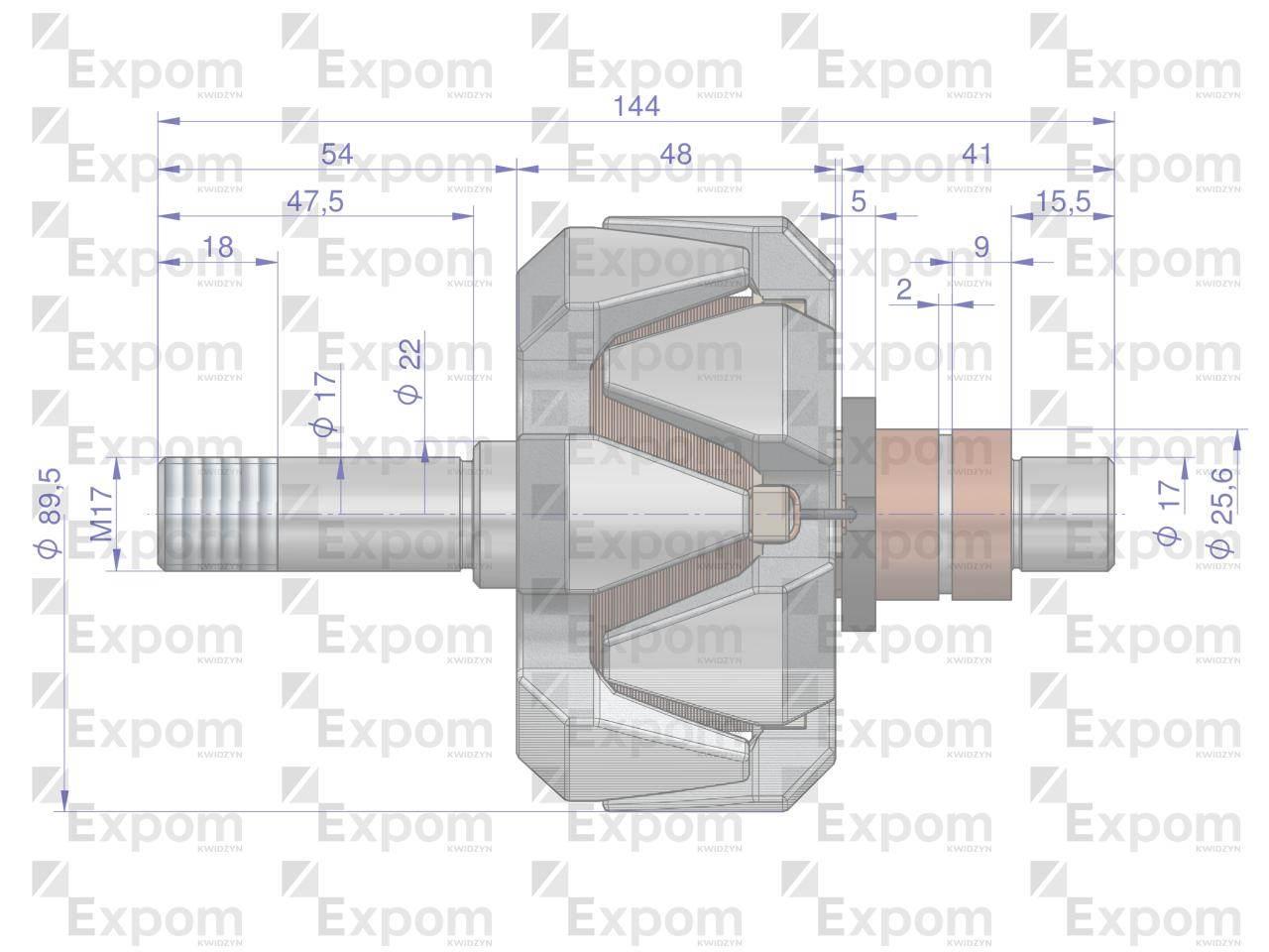 Wirnik alternatora AX230000 AX260000EX C-330 C-360 Nowy Typ EXPOM KWIDZYN e - zdjęcie 2