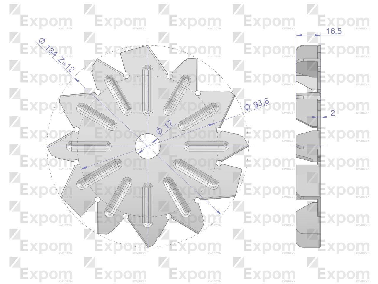Wentylator alternatora AX230000 AX260000EX C-330 C-360 Nowy Typ EXPOM KWIDZ - zdjęcie 2