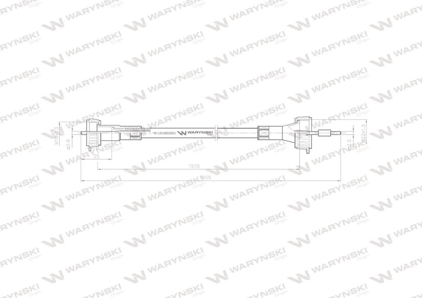 Linka - Licznika MTG (motogodzin) L-1570mm T-25 Waryński W-L01883001 - zdjęcie 2
